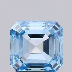 Diament laboratoryjny o barwie fantazyjnej Asscher, 1.71ct, VVS2, Fancy Vivid Blue, IGI LG728580326