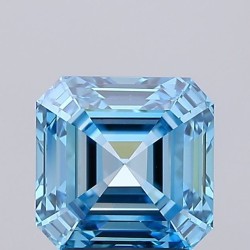 Diament laboratoryjny o barwie fantazyjnej Asscher, 1.72ct, VVS2, Fancy Vivid Blue, IGI LG696552704