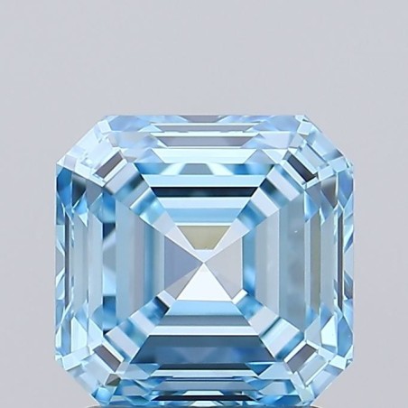 Diament laboratoryjny o barwie fantazyjnej Asscher, 1.58ct, VVS1, Fancy Vivid Blue, IGI LG728577396