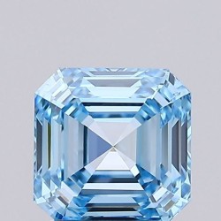 Diament laboratoryjny o barwie fantazyjnej Asscher, 1.5ct, VVS1, Fancy Vivid Blue, IGI LG727578029