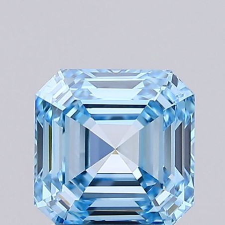 Diament laboratoryjny o barwie fantazyjnej Asscher, 1.5ct, VVS1, Fancy Vivid Blue, IGI LG727578029