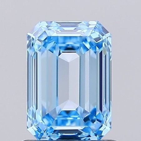 Diament laboratoryjny o barwie fantazyjnej szlif szmaragdowy, 1ct, VVS2, Fancy Vivid Blue, IGI LG737530271