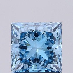 Diament laboratoryjny o barwie fantazyjnej szlif princess, 2.05ct, VVS2, Fancy Vivid Blue, IGI LG659431333