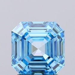 Diament laboratoryjny o barwie fantazyjnej Asscher, 2.06ct, VVS2, Fancy Vivid Blue, IGI LG699501999