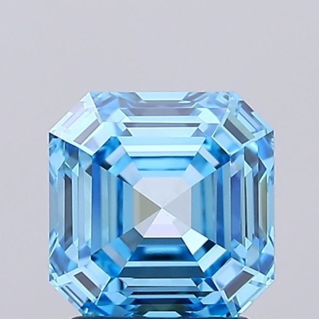 Diament laboratoryjny o barwie fantazyjnej Asscher, 2.06ct, VVS2, Fancy Vivid Blue, IGI LG699501999