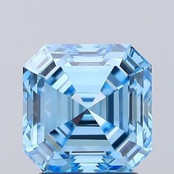 Diament laboratoryjny o barwie fantazyjnej Asscher, 2.02ct, VVS1, Fancy Vivid Blue, IGI LG720521488