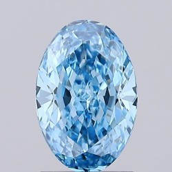Diament laboratoryjny o barwie fantazyjnej szlif owalny, 1.31ct, VVS1, Fancy Vivid Blue, IGI LG727578042