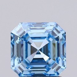 Diament laboratoryjny o barwie fantazyjnej Asscher, 1.51ct, VVS1, Fancy Vivid Blue, IGI LG739526904