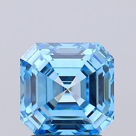 Diament laboratoryjny o barwie fantazyjnej Asscher, 2.05ct, VVS2, Fancy Vivid Blue, IGI LG694501189