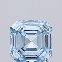 Diament laboratoryjny o barwie fantazyjnej Asscher, 1.12ct, VVS1, Fancy Vivid Blue, IGI LG739526878