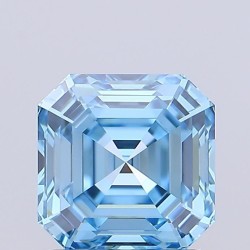 Diament laboratoryjny o barwie fantazyjnej Asscher, 1.12ct, VVS1, Fancy Vivid Blue, IGI LG732510094