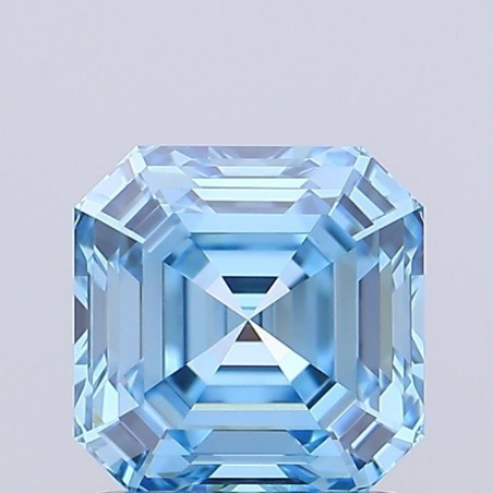 Diament laboratoryjny o barwie fantazyjnej Asscher, 1.12ct, VVS1, Fancy Vivid Blue, IGI LG732510094