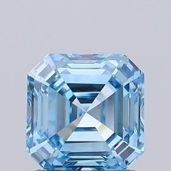 Diament laboratoryjny o barwie fantazyjnej Asscher, 1.28ct, VVS1, Fancy Vivid Blue, IGI LG737502814