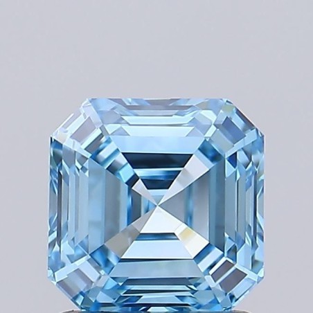 Diament laboratoryjny o barwie fantazyjnej Asscher, 1.28ct, VVS1, Fancy Vivid Blue, IGI LG737502814