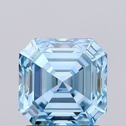 Diament laboratoryjny o barwie fantazyjnej Asscher, 1.23ct, VVS1, Fancy Vivid Blue, IGI LG737502810