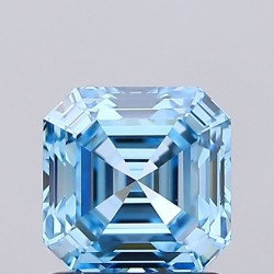 Diament laboratoryjny o barwie fantazyjnej Asscher, 1.14ct, VVS1, Fancy Vivid Blue, IGI LG737502827