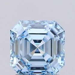 Diament laboratoryjny o barwie fantazyjnej Asscher, 1.38ct, VVS2, Fancy Vivid Blue, IGI LG739526901