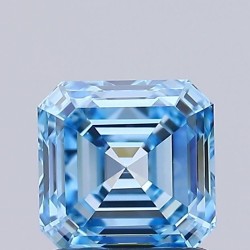 Diament laboratoryjny o barwie fantazyjnej Asscher, 1.15ct, VVS2, Fancy Vivid Blue, IGI LG732529624