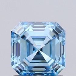 Diament laboratoryjny o barwie fantazyjnej Asscher, 1.04ct, VVS1, Fancy Vivid Blue, IGI LG726504706