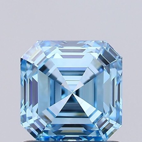 Diament laboratoryjny o barwie fantazyjnej Asscher, 1.04ct, VVS1, Fancy Vivid Blue, IGI LG726504706