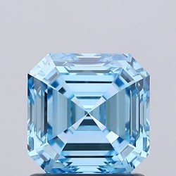 Diament laboratoryjny o barwie fantazyjnej Asscher, 1.37ct, VVS1, Fancy Vivid Blue, IGI LG737530275