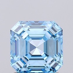 Diament laboratoryjny o barwie fantazyjnej Asscher, 1.34ct, VVS2, Fancy Vivid Blue, IGI LG738502978