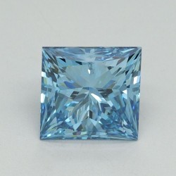 Diament laboratoryjny o barwie fantazyjnej szlif princess, 1.6ct, VVS2, Fancy Vivid Blue, IGI LG644405211