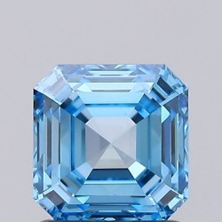 Diament laboratoryjny o barwie fantazyjnej Asscher, 1.21ct, VVS2, Fancy Vivid Blue, IGI LG715555595