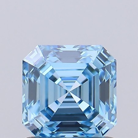 Diament laboratoryjny o barwie fantazyjnej Asscher, 1.1ct, VVS1, Fancy Vivid Blue, IGI LG732510088