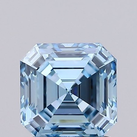 Diament laboratoryjny o barwie fantazyjnej Asscher, 1.14ct, VVS1, Fancy Vivid Blue, IGI LG726549759
