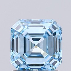 Diament laboratoryjny o barwie fantazyjnej Asscher, 1.14ct, VVS2, Fancy Vivid Blue, IGI LG726504703