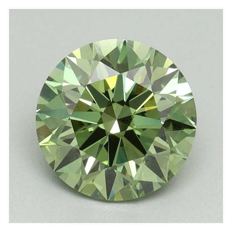 Diament laboratoryjny o barwie fantazyjnej szlif okrągły, 1.6ct, VVS2, Fancy Vivid Green, IGI LG645455118