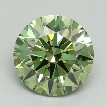 Diament laboratoryjny o barwie fantazyjnej szlif okrągły, 1.6ct, VVS2, Fancy Vivid Green, IGI LG645455118