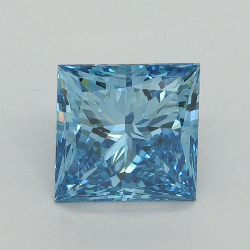 Diament laboratoryjny o barwie fantazyjnej szlif princess, 1.6ct, VVS2, Fancy Vivid Blue, IGI LG644405201