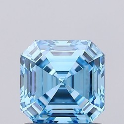 Diament laboratoryjny o barwie fantazyjnej Asscher, 1.01ct, VVS1, Fancy Vivid Blue, IGI LG737502805