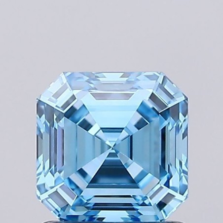 Diament laboratoryjny o barwie fantazyjnej Asscher, 1.01ct, VVS1, Fancy Vivid Blue, IGI LG737502805