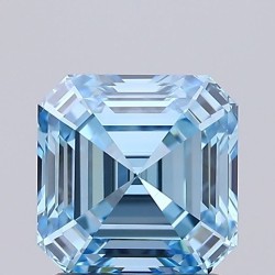 Diament laboratoryjny o barwie fantazyjnej Asscher, 1.42ct, VVS2, Fancy Vivid Blue, IGI LG725518445
