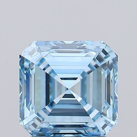 Diament laboratoryjny o barwie fantazyjnej Asscher, 1.48ct, VVS2, Fancy Vivid Blue, IGI LG728577397