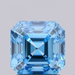 Diament laboratoryjny o barwie fantazyjnej szlif szmaragdowy kwadratowy, 1.45ct, VVS2, Fancy Vivid Blue, IGI LG680560435