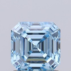 Diament laboratoryjny o barwie fantazyjnej Asscher, 1.07ct, VVS1, Fancy Vivid Blue, IGI LG732510081