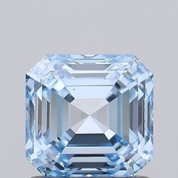 Diament laboratoryjny o barwie fantazyjnej Asscher, 1.08ct, VVS2, Fancy Vivid Blue, IGI LG739593287
