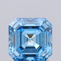 Diament laboratoryjny o barwie fantazyjnej Asscher, 1.04ct, VVS2, Fancy Vivid Blue, IGI LG719550900