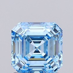 Diament laboratoryjny o barwie fantazyjnej Asscher, 1.03ct, VVS2, Fancy Vivid Blue, IGI LG741573113