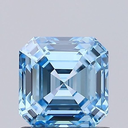 Diament laboratoryjny o barwie fantazyjnej Asscher, 1.07ct, VVS2, Fancy Vivid Blue, IGI LG720565985