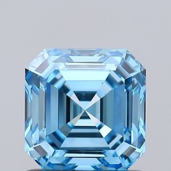 Diament laboratoryjny o barwie fantazyjnej Asscher, 1.08ct, VVS2, Fancy Vivid Blue, IGI LG711506302