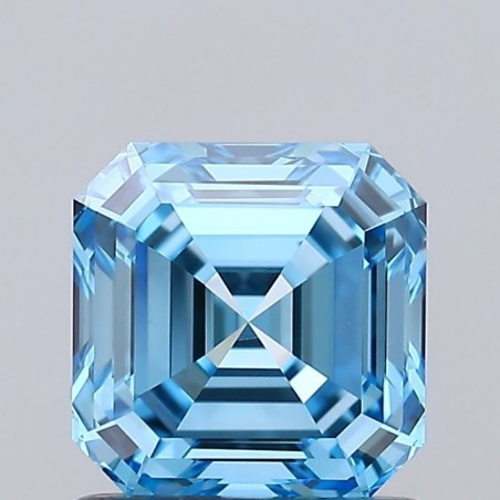 Diament laboratoryjny o barwie fantazyjnej Asscher, 1.08ct, VVS2, Fancy Vivid Blue, IGI LG711506302