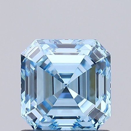 Diament laboratoryjny o barwie fantazyjnej Asscher, 1.02ct, VVS2, Fancy Vivid Blue, IGI LG727543804