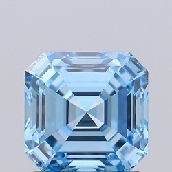 Diament laboratoryjny o barwie fantazyjnej Asscher, 1.06ct, VVS2, Fancy Vivid Blue, IGI LG719550898