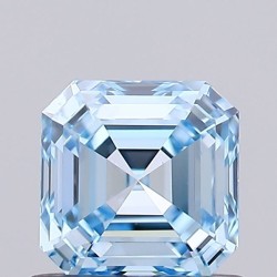 Diament laboratoryjny o barwie fantazyjnej Asscher, 0.77ct, VVS2, Fancy Vivid Blue, IGI LG741573429