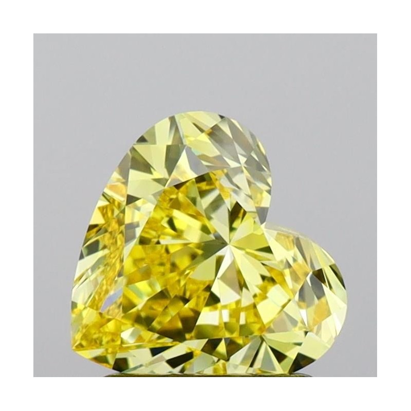 Diament laboratoryjny o barwie fantazyjnej serce, 1.5ct, VVS2, Fancy Vivid Yellow, IGI LG656402852